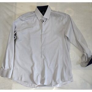 Tom Baine Performance Collection Slim Fit Dress Shirt 4Way Stretch Men L 16-16.5